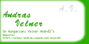 andras velner business card